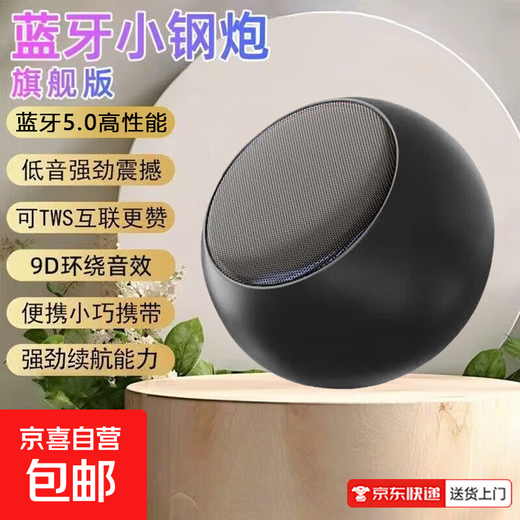 Portable Bluetooth Mini Speaker Subwoofer High Volume Car Carry Bluetooth Mini Speaker M3 Black 360 Surround Sound + Metal Case + Free Lanyard