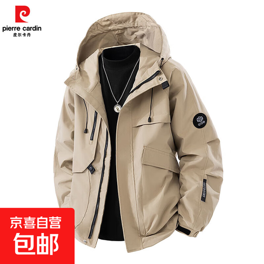 American trendy brand jacket men's 2025 spring and autumn work jacket men's casual khaki 2XL