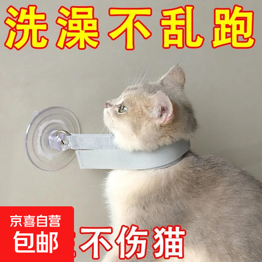 Pet bath holder, pet grooming table sling, suction cup lanyard, wire rope, cat bath goodies fixing rope, black - 2 pcs