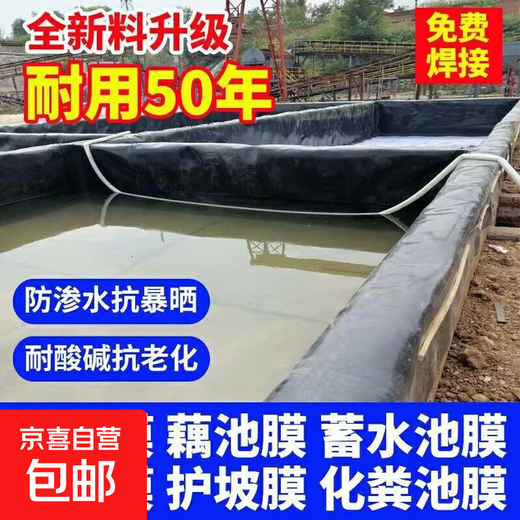 Fish pond anti-seepage membrane geomembrane black plastic leak-proof fish pond special membrane lotus root membrane thickened pool membrane waterproof cloth 0.5mm thick new material 5 meters wide and 12 meters long