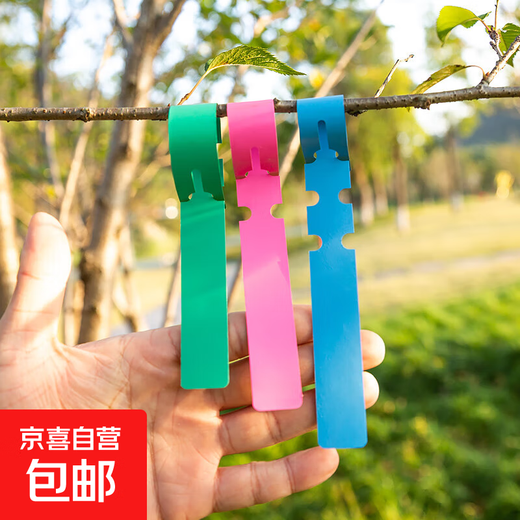 PVC ring label sapling succulent label flower gardening label plant label buckle sign gardening supplies pink 100 sheets