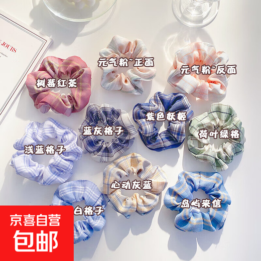 Large intestine hair band for women 2025 new style hair rope head flower summer high-end rubber band leather set hair accessories hair headband Siqi 9-piece set