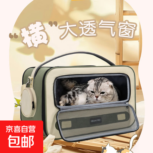 Xipi Dog Manufacturer Cat Bag Portable Foldable Large Capacity Breathable Four Seasons Pet Bag Green Foldable Breathable Style