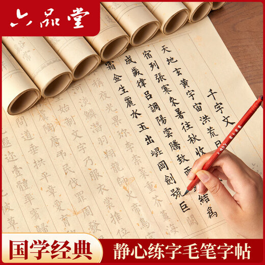 Liupintang small regular script calligraphy copybook, Chinese studies, Tengwang Pavilion preface, Lanting preface, beginner's introductory calligraphy special regular script, adult soft brush calligraphy practice paper, meditation calligraphy set