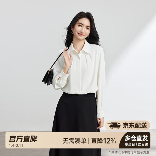 Lady Bird white shirt, women's professional attire, high-end interview formal top, small man's daily commuting inner long-sleeved shirt