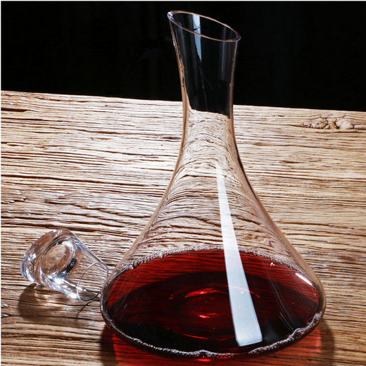 KBOX European-style fast household red wine decanter crystal glass wine divider wine pourer wine jug slant mouth with lid decanter * decanter brush 1800ml
