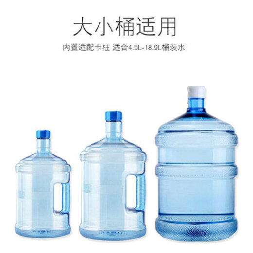 Zilu Electric Bottled Water Pump Automatic Water Adder Household Water Filler Water Pressure Pump Large Barrel Water Suction Dual Pump Black Basic Model + Stainless Steel Pipe