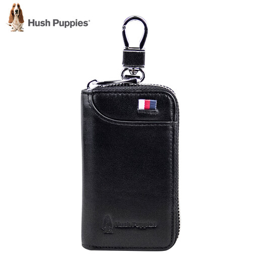 Hush Welpen echte Leder -Schlüsselbeutel für Männer und Frauen, modische Top -Layer -Kuhlatten -Schlüsselkette für große Kapazität Herrenschlüssel Tasche Taille hängen