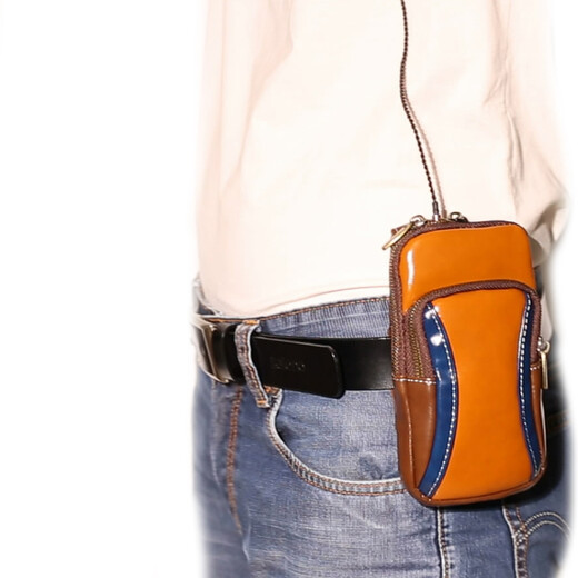 Apple running mobile phone arm bag, multi-functional sports mobile phone bag, crossbody bag, universal mobile phone waist bag for men and women, outdoor handbag, fitness armband, arm sleeve, arm bag, handbag, hanging bag, orange sapphire blue standard style (arm circumference 18-28cm/suitable for thin-slim body)