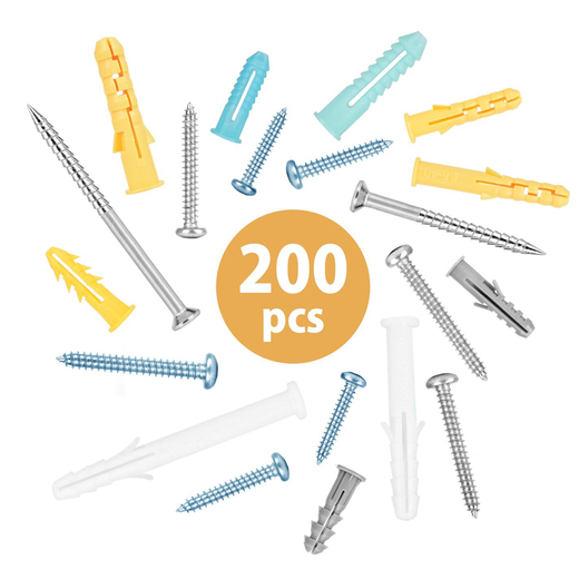 CNZGGQ self-tapping expansion screw set mixed 200 lengthened stainless steel cross self-tapping screws expansion tube nails self-tapping screw set