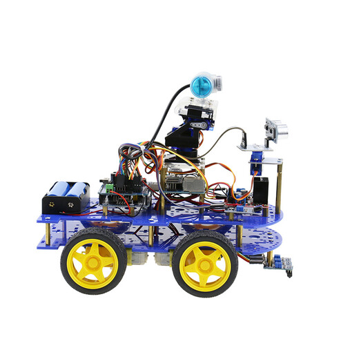 Makerobo STM32 Smart Car Robot Kit 4WD Allrad-Programmierungsprogrammierung DIY-Entwicklungswettbewerb Tracking Hindernisvermeidung Fernbedienung Bluetooth Control/W B-Paket