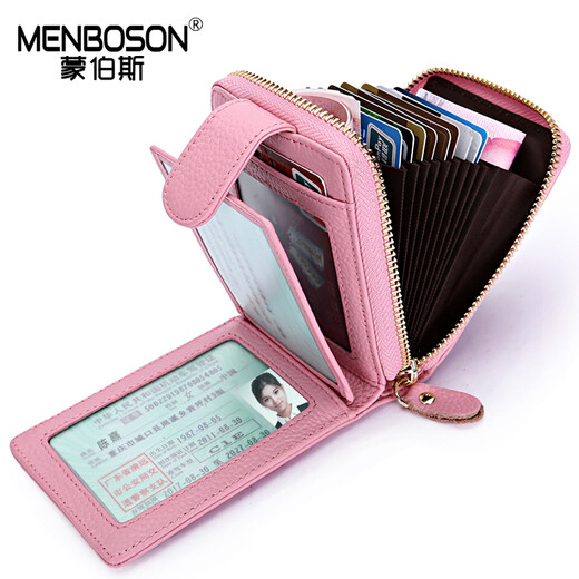 Führerschein für männliche Kartenbeutel koreanischer Stil echter Leder Reißverschluss Frauen Brieftasche Multifunktionslizenz Set Thin Card Bag Rot rot