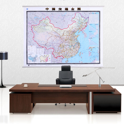 2025 China-Verkehrskarten-Wandkarte, supergroße HD-laminierte nationale Straßen- und Eisenbahnkarte, ca. 1,5 m x 1,1 m