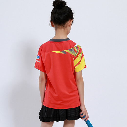 Saisie de badminton pour enfants à séchage pour garçons et filles à manches courtes d'été et secondaire des élèves de table de tennis de tennis uniformes uniformes de la compétition de sports de sport concours d'uniformes de raccourcissement