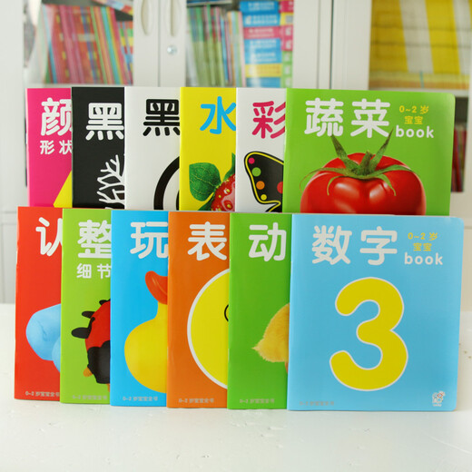 海润阳光 0-2岁宝宝全书 套装全12册 0-2岁宝宝启蒙认知早教卡 中英双语认知宝宝益智拼图低幼益智游戏玩具学前启蒙早教启蒙认知书