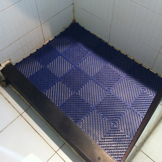 Indaro Indaro Bathroom Anti-slip Shower Bath Children's Swimming Pool Cuttable Hollow Hydrophobic Bathroom Toilet Mat Sapphire Blue 9 pieces 30cm*30cm*9 pieces without edges