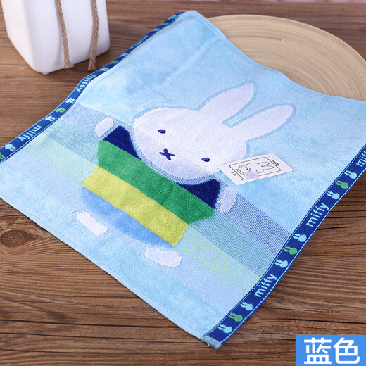 Gold number pure cotton Miffy cartoon couple ladies children face wash towel sweat wipe face wash towel kindergarten square towel handkerchief towel soft water absorbent thick and durable 36*36CM red