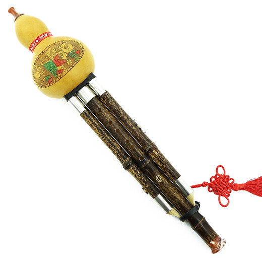 Meidewei Midway Hongtianxia C-Tuning Hulusi Anti-Fall Imitation de caoba Hulusi Hulusi Musical Instrumento de viento Nacional Hulusi C-Tuning Hulusi C-Cuning