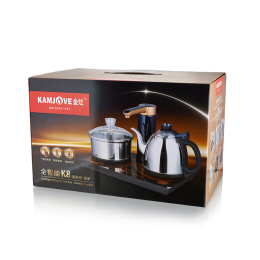 KAMJOVE fully automatic electric kettle with water supply, tea table kettle, boiling water and heat preservation integrated fully automatic constant temperature electric tea kettle K8 horizontal control automatic rotation to add water