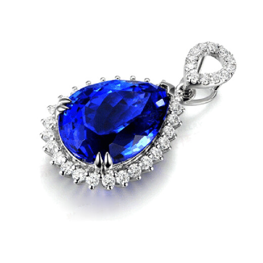 Millais Jewelry natural 5A grade tanzanite pendant 18K gold inlaid diamond colored gemstone pendant for women drop-shaped Taylor style 2.28 carat tanzanite pendant (excluding chain)