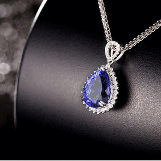 Millais Jewelry natural 5A grade tanzanite pendant 18K gold inlaid diamond colored gemstone pendant for women drop-shaped Taylor style 2.28 carat tanzanite pendant (excluding chain)