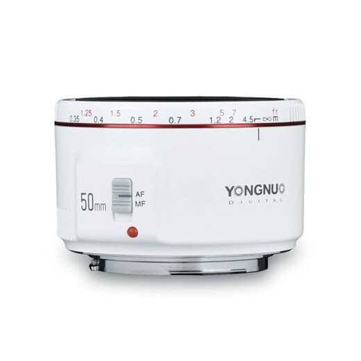 Yongnuo YN50mm F1.8 multi-SpecificationsR-mount small spittoon SLR mirrorless standard fixed focus lens suitable for Sony mouth ZV-E10 Nikon mouth Fuji mouth Canon mouth camera YN50mm F1.8II second generation Canon EF mount white