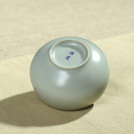 Rudao (RUDAO) Ru Kiln Tea Cup Tea Cup Kung Fu Tea Set Single Cup Can Raise Cicada Wings Open Piece Ru Porcelain Cup Personalized Tea Cup Master Cup Zen Meditation Cup 70ml