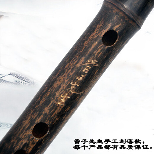 La flûte en bambou violet à la main de M. Guan Zi a joué professionnellement la flûte horizontale sélectionnée MATÉRIAUX SÉLECTIONNEL