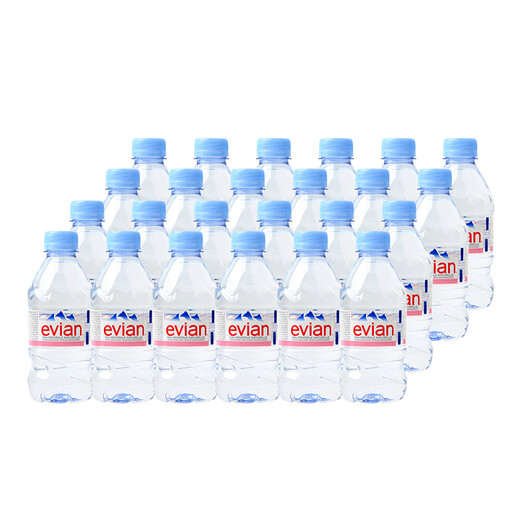 Evian (evian) French imported mineral water 330ml*24 bottles (soft bottle) drinking water shipped randomly in new and old packaging
