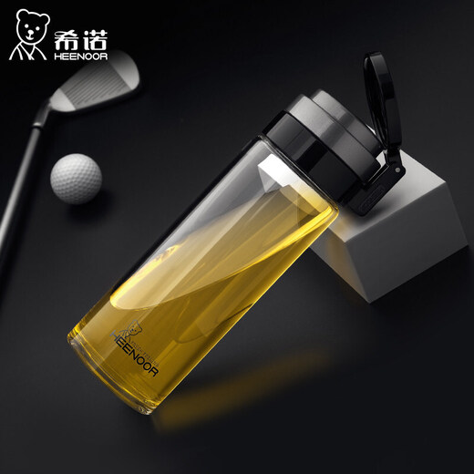 希诺（HEENOOR） 希诺单层玻璃茶杯大容量便携防漏提环耐热玻璃杯过滤泡茶水杯子 695毫升/6076