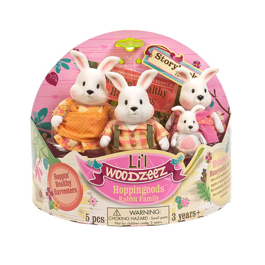 
[70% new]L/rsquoil Woodzeez Little Tree Spirit Animal Family Series White Rabbit Family Role Playing House Animal Characters Love Cultivation Children's Toy Gift 3 Years Old + 6006Z