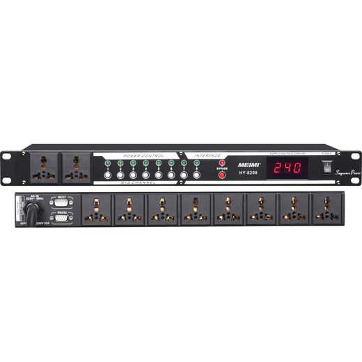 MEIMI 232 central control sequencer 10-channel power supply sequencer intelligent central control power supply controller with serial port central control machine with screen power supply sequencer M8208-10 channels with 232 control sequencer