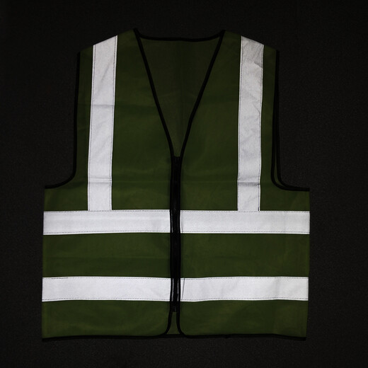 Quxing Reflective Vest, Labor Protection Reflective Clothing, Zipper Fluorescent Yellow and Green Vest, Safety Warning Duty Cycling Safety Clothing, Necessary for Vehicle Inspection, National Standard Zipper Reflective Clothing