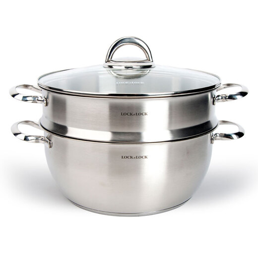 LOCK&LOCK 28CM two-layer steamer set 304 stainless steel LCM2287SW-2