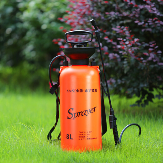 Shixia (seesa) Shixia brand watering kettle, gardening watering kettle, watering flower, pesticide sprayer, agricultural manual air pressure sprayer 8L with telescopic elbow copper rod