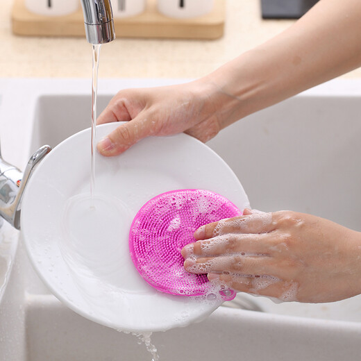 Jepoo Silicone Dish Cloth Cleaning Dish Brush Multifunctional 2 Pack