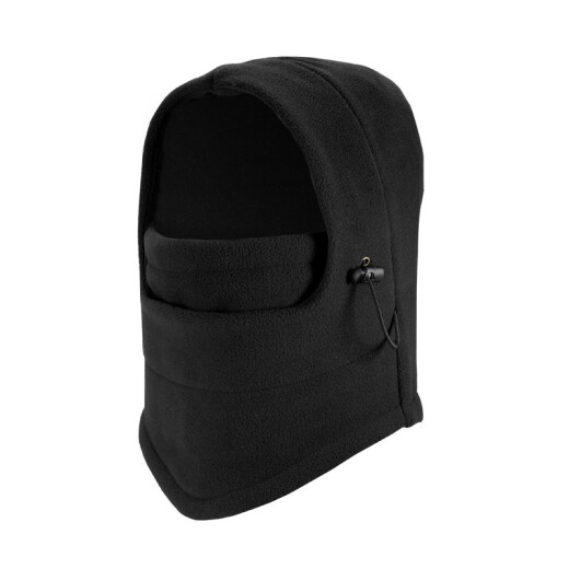 Gluekind outdoor windproof hat scarf neck fleece mask cycling sports men and women winter warm thickened cold-proof neck hood face protection hat black (one size fits all)