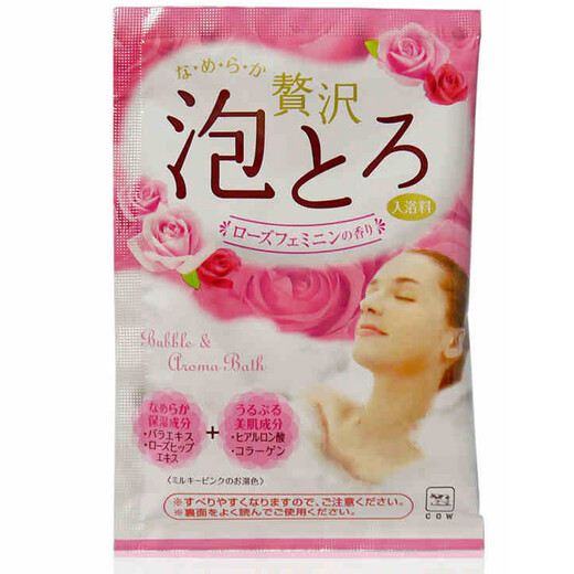 COW Rose Scented Bath Agent 30g Bath Salts Rich Bubbles Children