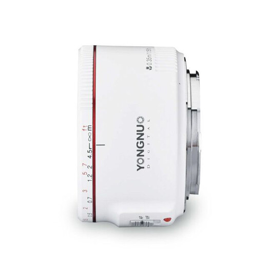 Yongnuo YN50mm F1.8 multi-SpecificationsR-mount small spittoon SLR mirrorless standard fixed focus lens suitable for Sony mouth ZV-E10 Nikon mouth Fuji mouth Canon mouth camera YN50mm F1.8II second generation Canon EF mount white