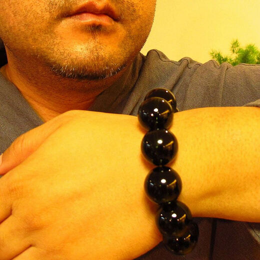 Xiangshiyuan collectible 22mm Czech meteorite bracelet men's glass meteorite bracelet green crystal one thing and one picture