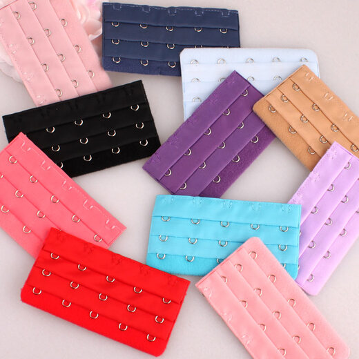 
Wantao five-row underwear belt extension buckle accessories back short 3 hook wide women's big bra lengthened adjustment 5-breasted black