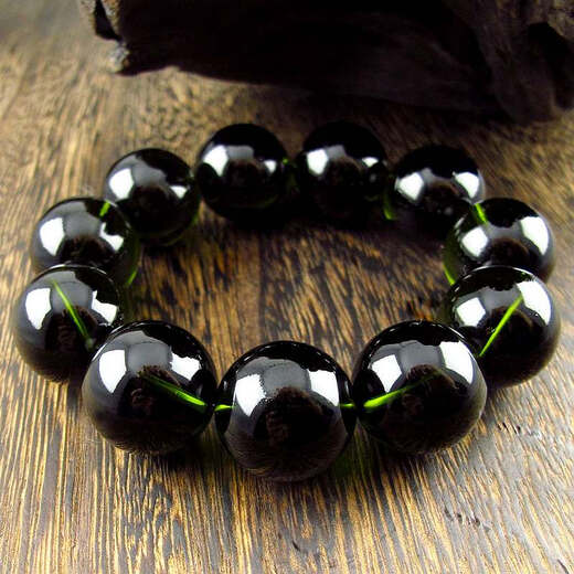 Xiangshiyuan collectible 22mm Czech meteorite bracelet men's glass meteorite bracelet green crystal one thing and one picture