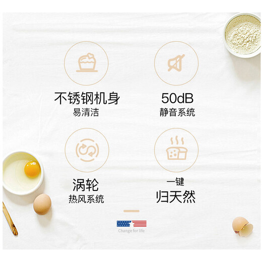 北美电器（ACA）面包机家用和面机早餐烤面包机揉面机全自动可预约智能双撒料AB-SF16A