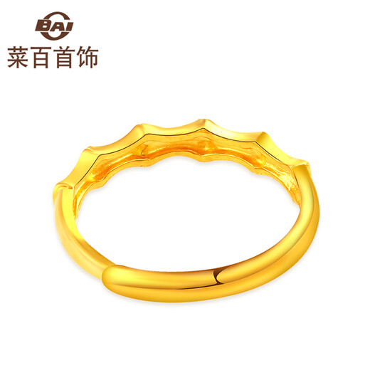 Cai Bai Jewelry Gold Ring Pure Gold Transfer Bamboo Ring Ring Price HJ Pure Gold Approximately 2.88g