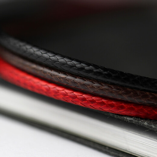 Caihe strong wax rope leather rope necklace rope pendant rope pendant rope braided lanyard jade pendant 2mm thick black 55cm long