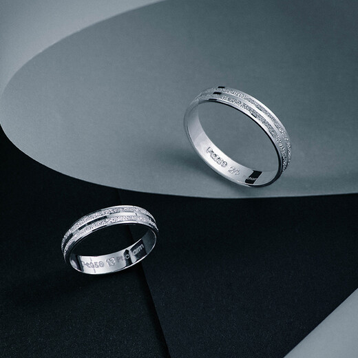 Pt.Charm platinum ring pt950 platinum couple ring women's lifestyle wedding ring jewelry fashionable and elegant gift women's ring out of stock can be customized contact customer service 4 grams
