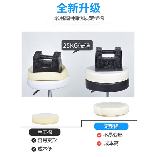 东品美业定型棉座包靠背医护万向轮护士椅美发转椅吧台靠背纹身升降椅美容椅子技师大工椅 白色【带靠背】9920