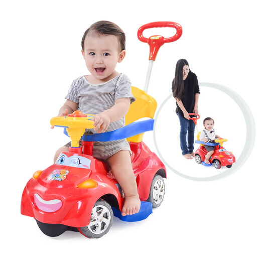 AUBY children's toys boys and girls multifunctional stroller music steering wheel learning walking stroller scooter toy 464110DS