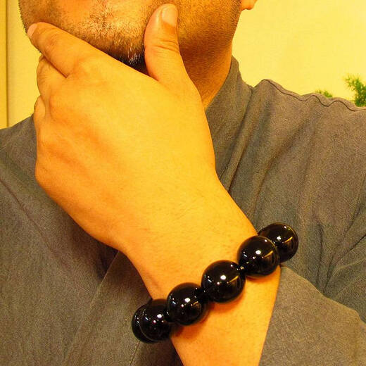 Xiangshiyuan collectible 22mm Czech meteorite bracelet men's glass meteorite bracelet green crystal one thing and one picture