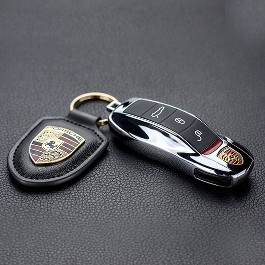 
CHUANGXUN Porsche Automotive Modified Cayenne Key Cover 911 Caman Macan McLaren Palamela 718 buckle White buckle + pearlescent white left and right shell (excluding middle frame).
